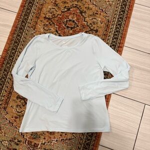 All in Motion Sky Blue Long Sleeve Blouse